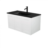 Fienza 900mm Dolce Matte Black Top Mila Wall Hung Vanity